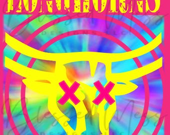 Rock&Roll lomghorns MASCOT digital download PNG