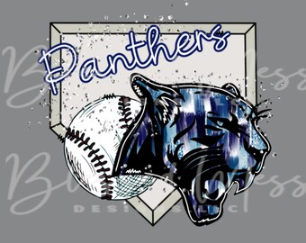 Panthers  glitter home plate baseball digital download PNG