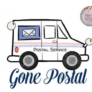 Gone Postal courrier camion sublimation téléchargement numérique png