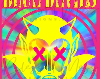 Rock&Roll blue devils MASCOT digital download PNG