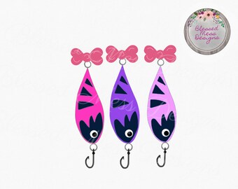 Girl fishing trio Sublimation digital download png