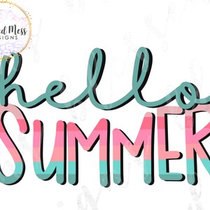 Hello summer sublimation digital download png