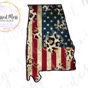 Patriotic Alabama State sublimation digital download png