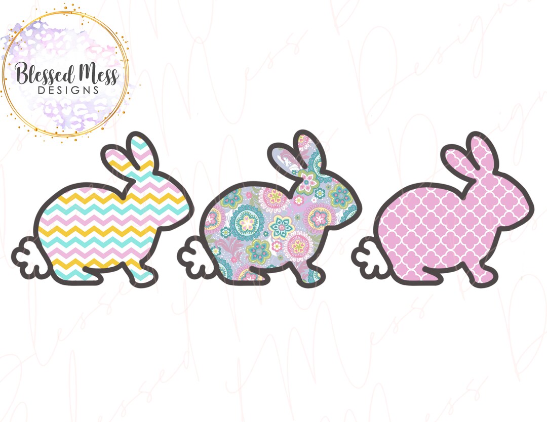 Girl Easter Bunny Trio Sublimation Digital Download Png - Etsy