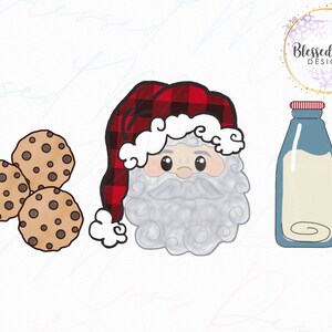 Milk and cookies for Santa Sublimation digital download png
