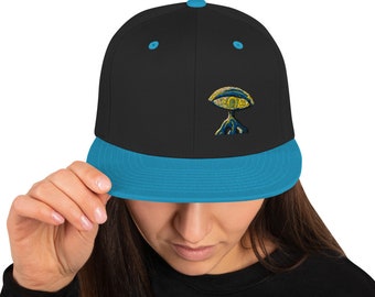 Aliens Are Here Embroidered Snapback Hat