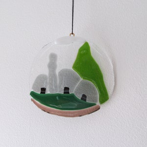 Skellig Monastery Fused Glass