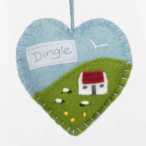 Irish Cottage Felt Ornament Gift From Dingle Etsy