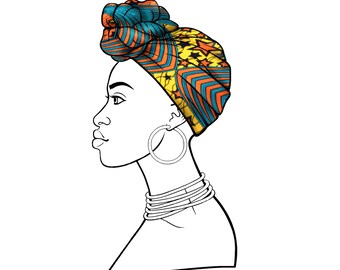 African Head Scarf, Ankara Head Wrap, Ankara Head Scarf, Wax Print Fabric Head Wrap, Head Turban