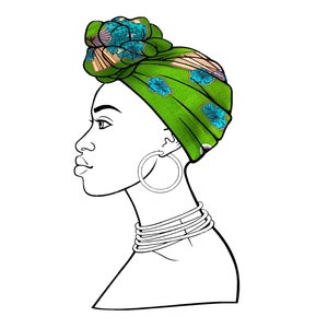 African Head Scarf, Ankara Head Wrap, Ankara Head Scarf, Wax Print Fabric Head Wrap, Head Turban