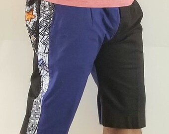 Wax Print Fabric Mens Shorts, Ankara Print Summer Shorts, Mens shorts, Mens Clothing