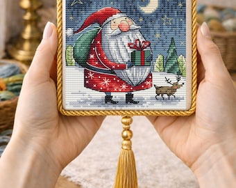 Christmas Angel Ornament Cross Stitch Pattern: Whimsical Bauble (Digital Pattern)