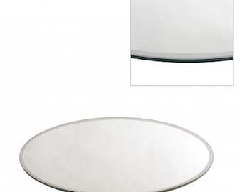 Round Mirror Plate: Wedding Table Centerpiece, Candle Tray (12-40cm)