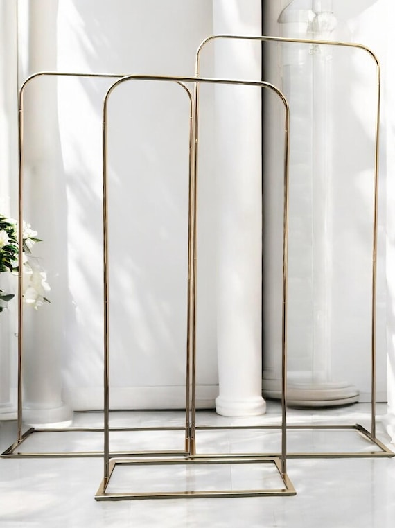 Wedding Arch Stand: Gold, Black or Silver  Metal Frame stand, Baby Shower Backdrop