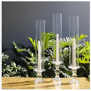 Cylindres en verre transparent pour bougeoirs en métal ou acrylique, pièce maîtresse de mariage, lot de 5 OU 10 pièces image 8