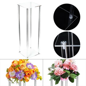 Pièce maîtresse de piédestal de support de fleur acrylique pour le mariage et toute fonction Rectangle 40, 60, 80, 100 CM DE HAUT image 3