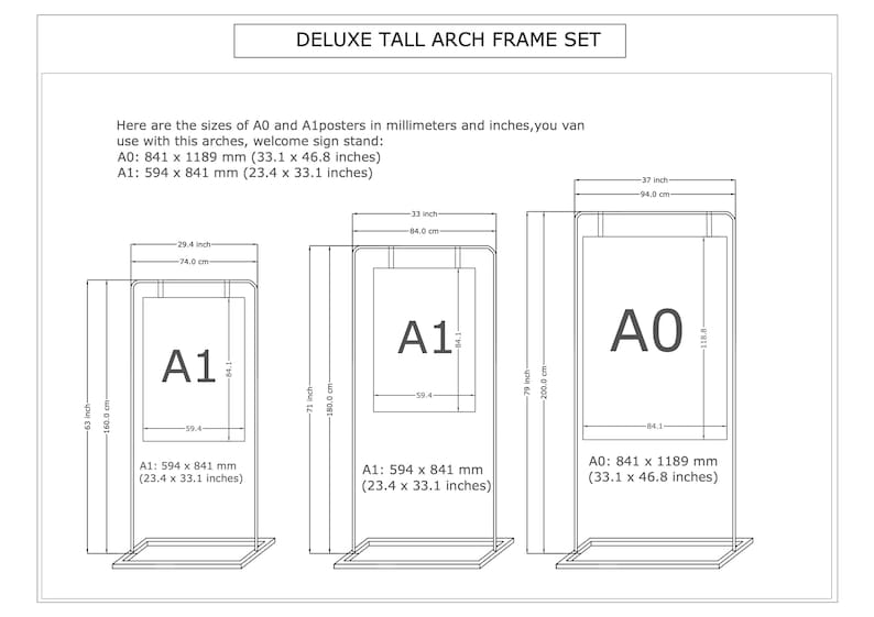 Wedding Arch Stand: Gold, Black or Silver Metal Frame stand, Baby Shower Backdrop image 4