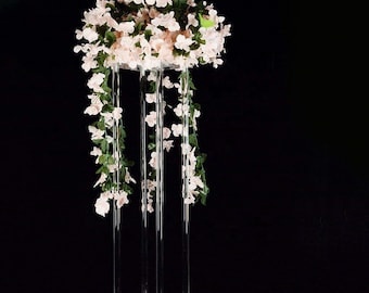 Support pour fleurs en acrylique : piédestal pour centre de table de mariage (40-100 cm)