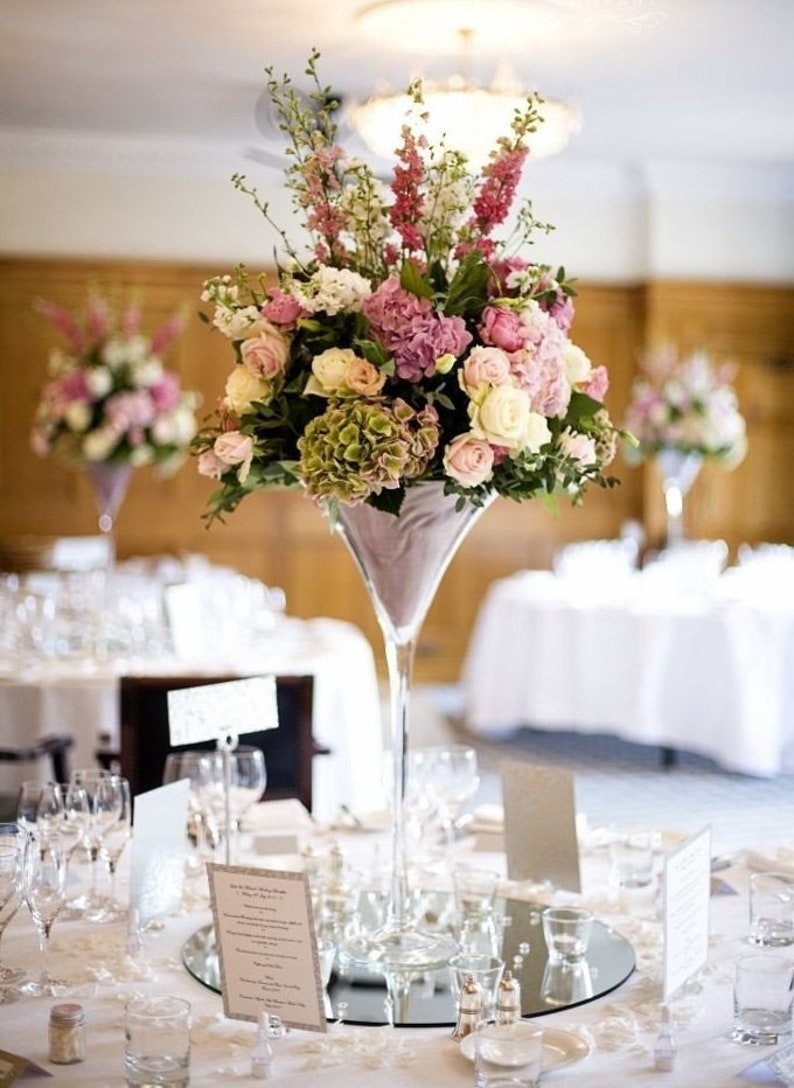 Large Martini Glass Vase Table Centrepiece Wedding Decorations Etsy