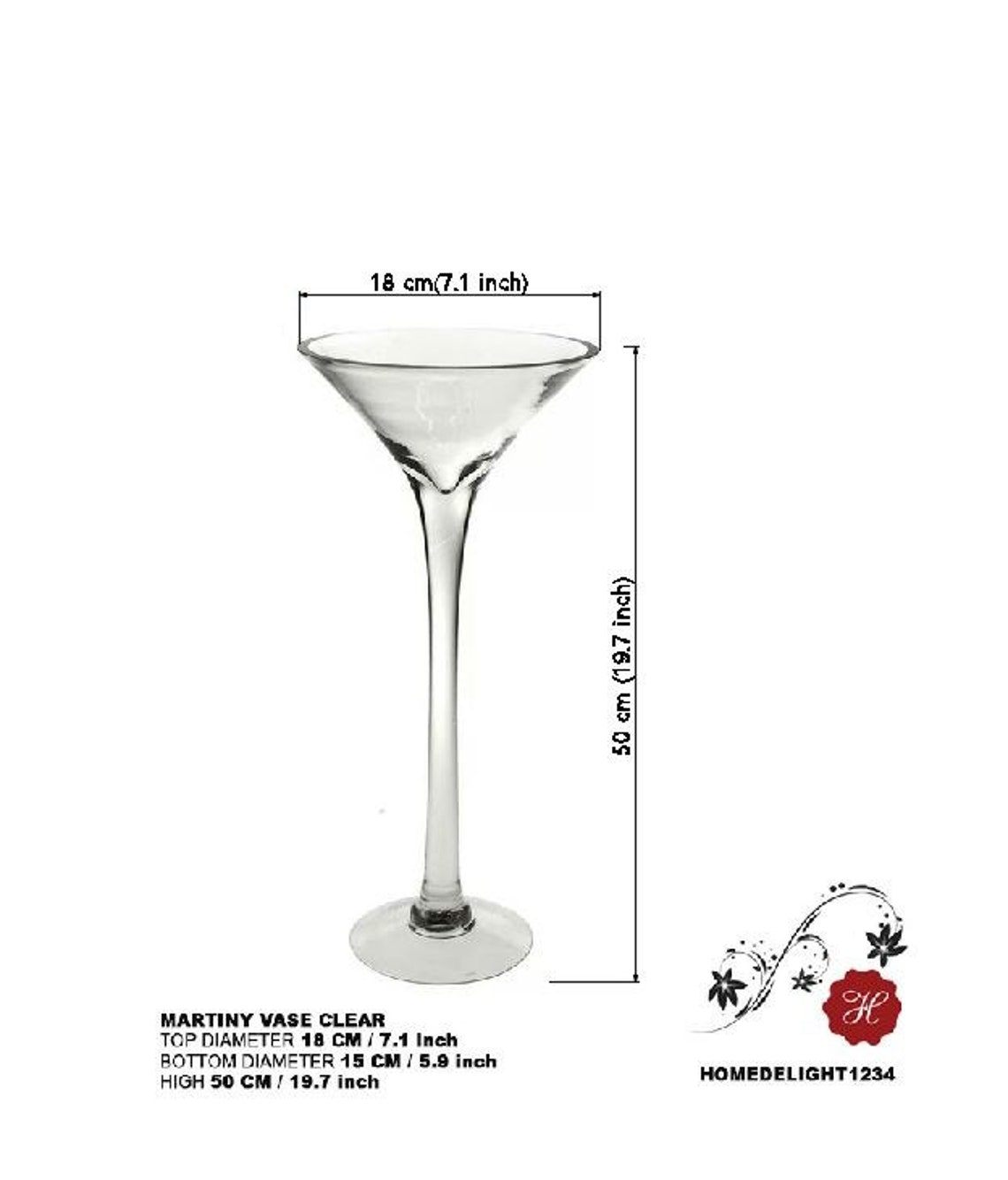 Large Martini Glass Vase Table Centrepiece Wedding Decorations Etsy