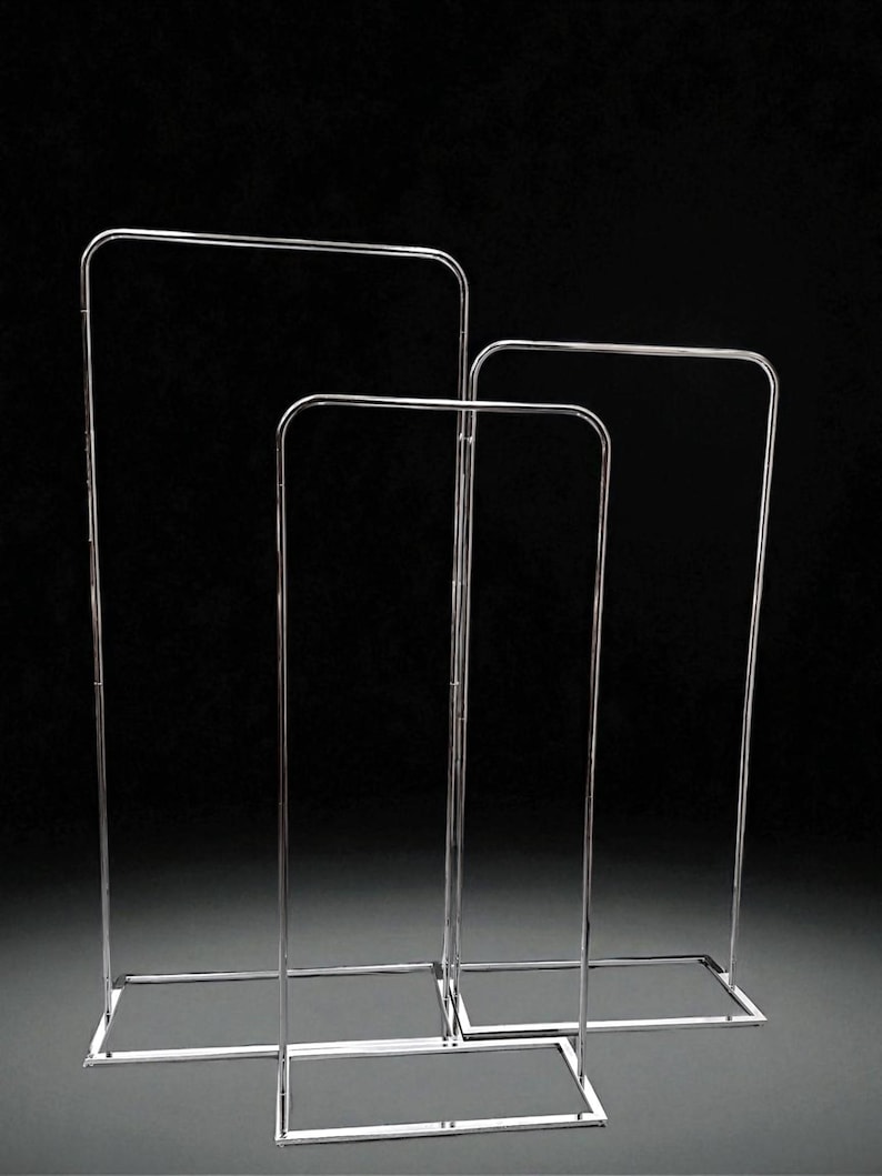 Wedding Arch Stand: Gold, Black or Silver Metal Frame stand, Baby Shower Backdrop image 5