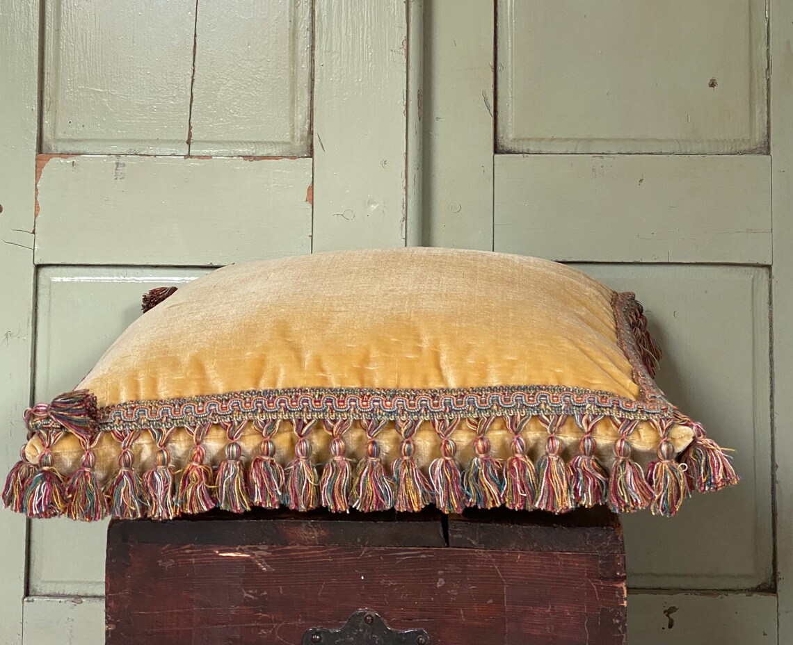 Luxury Yellow Velvet Pillow Cover Bohemian Pillows for Couch Italian