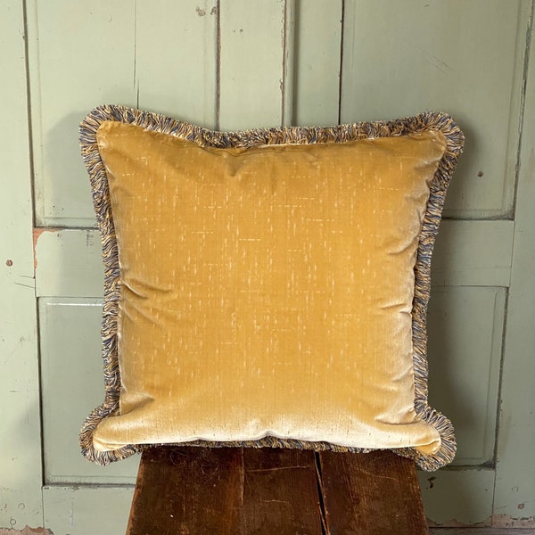Yellow Silk Pillow Etsy