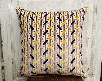 Housse de coussin en velours Jacquard italien, housse de coussin moderne, décorative, de styliste, avec fermeture éclair