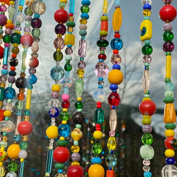Boho Bead Curtain Etsy New Zealand