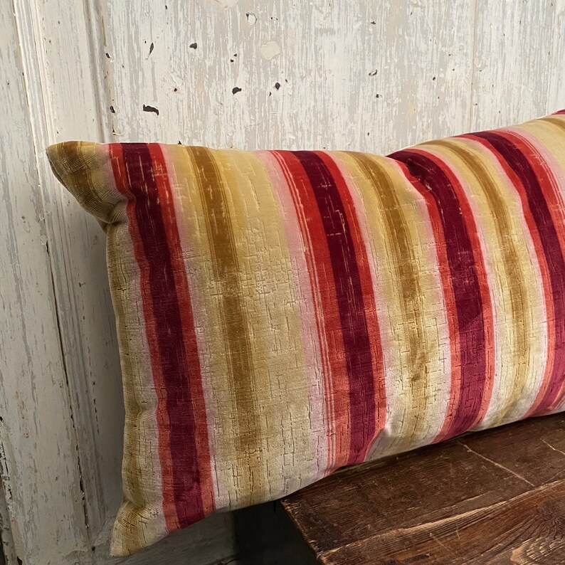 Striped Italian Velvet Pillow Cover Modern Cushion Cover Etsy