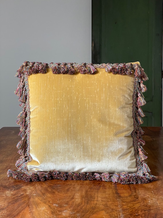 Luxury Yellow Velvet Pillow Cover Bohemian Pillows for Couch Etsy UK
