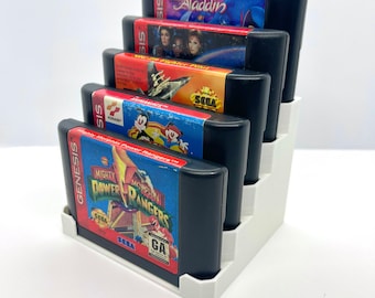 Sega Genesis display met 5 cartridges