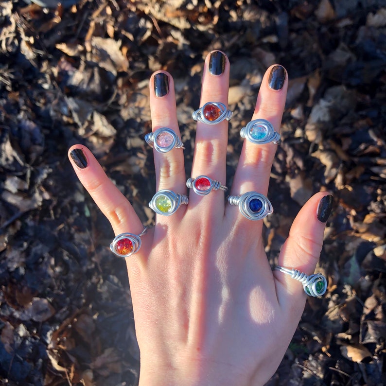 Funky wire rings