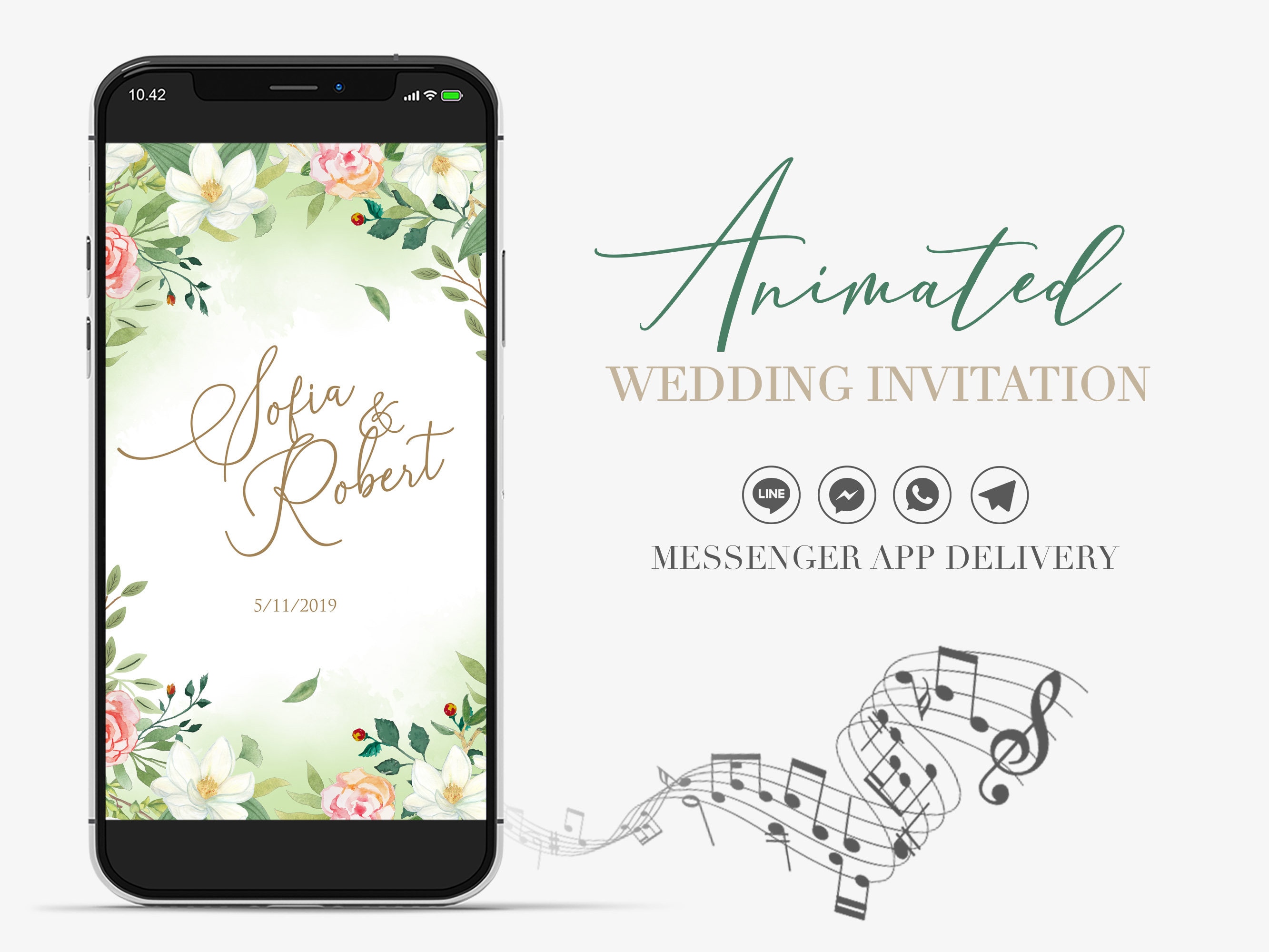 Video Wedding Invitation Wedding Invitation Animated Etsy