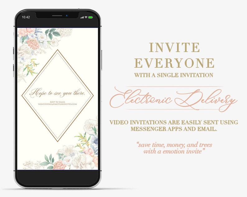 Video Wedding Invitation Wedding Invitation Video Etsy