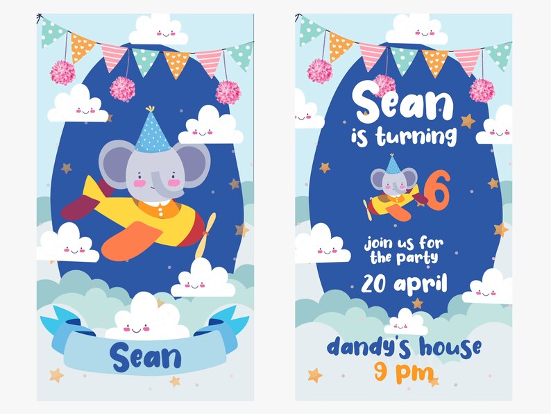 Animated Birthday Party Invitation Video Invitation Etsy