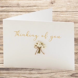 Thinking of you flower card thinking of you sympathy card UK condolence card get well soon bereavement card with sympathy image 1