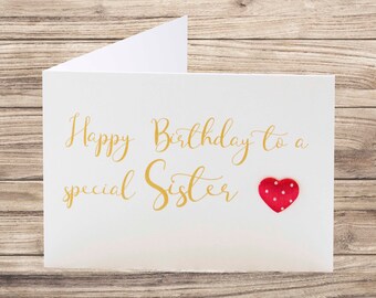 Carte Personnalisee Danniversaire De Soeur Joyeux Etsy