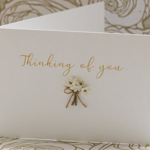 Thinking of you flower card thinking of you sympathy card UK condolence card get well soon bereavement card with sympathy image 10