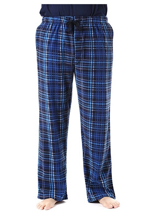 Microfleece Mens Plaid Pajama Pants With Pockets | Etsy