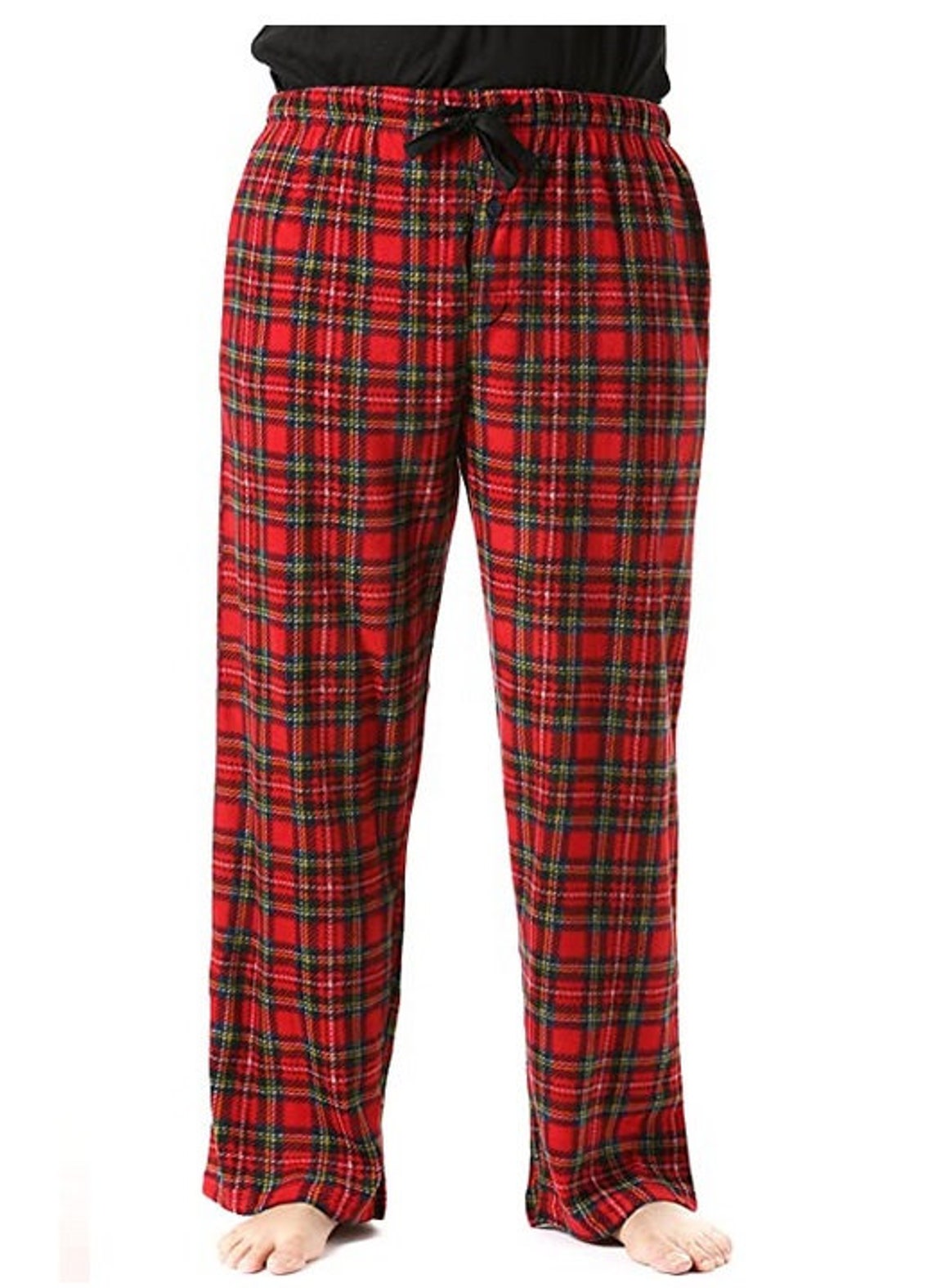 Microfleece Mens Plaid Pajama Pants With Pockets - Etsy
