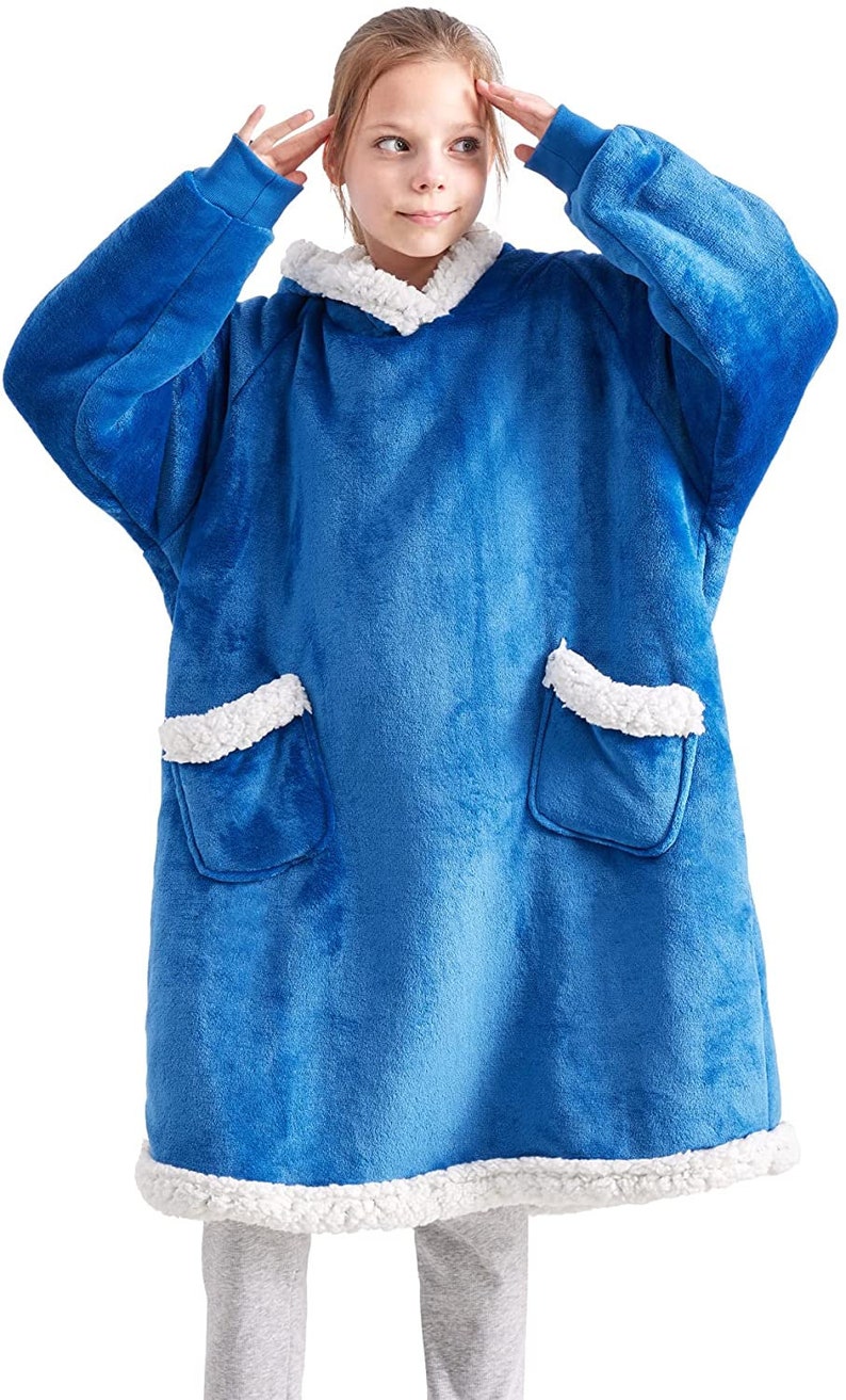 Blanket Hoodie for Kids Hooded Wearable Blanket Sweatshirt Etsy