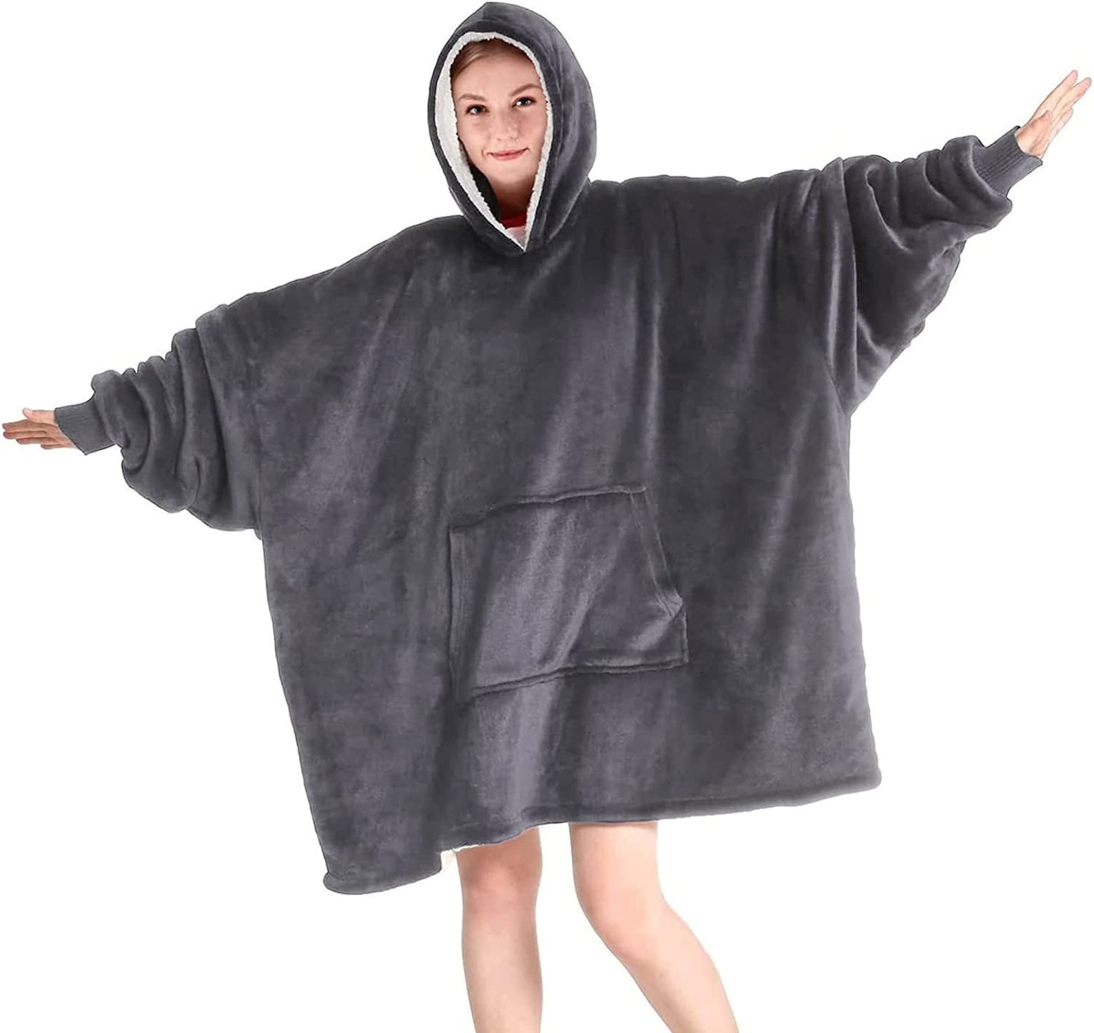 Oversized Sherpa Blanket Sweatshirt With Hood Pocket and - Etsy