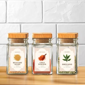 Customizable Antique Spice Labels: Vintage Apothecary Design, Canva Template & PDF (Digital Download)