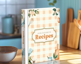 Vintage Farmhouse Recipe Binder Cover: Editable Canva Template & PDF (Digital Download)
