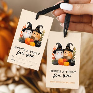 Patchwork Halloween Pumpkin & Ghost Gift Tags: Custom Canva Template and PDF (Digital Download)