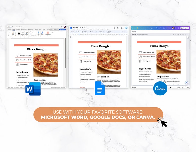 MS Word Recipe Template Editable Recipe Template Google Docs Canva MS Word Recipe Template Editable Recipe Template Google Docs Canva