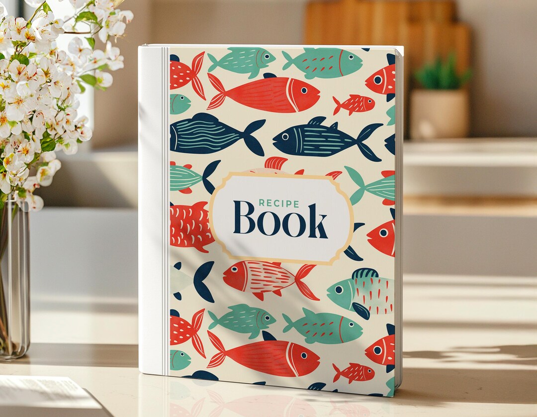 Fish Wrapper Book Fishes Recipe Book Binder Cover, Letter PDF (digital Download) - Etsy