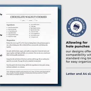 Allowing for hole punches, our designs offers compatibility with standard ring binders for easy organization.