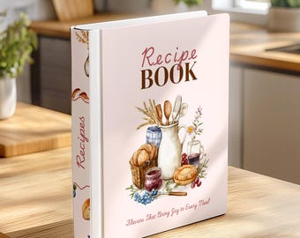 Cute Vintage Recipe Card Binder - 1990s, 2000s, Recipe Storage